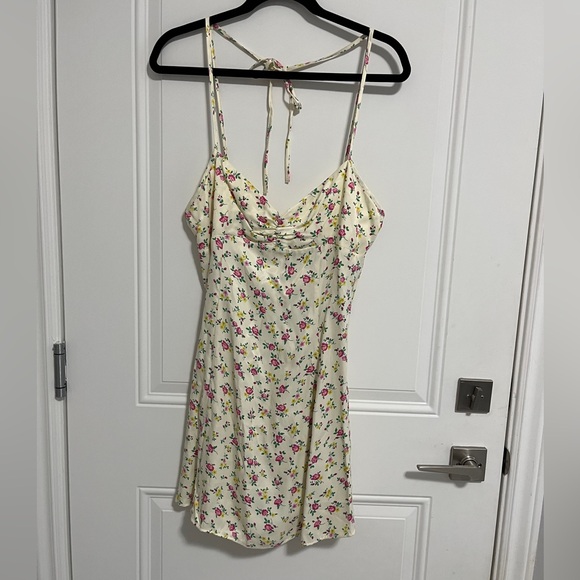 Zara Women’s Floral Print Open Back Strappy Mini Dress - Size L - Picture 1 of 11